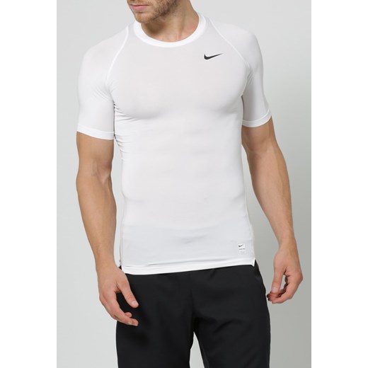 Nike Performance PRO COMBAT COOL COMPRESSION Koszulka sportowa white/matte silver/black zalando szary bez wzorów/nadruków