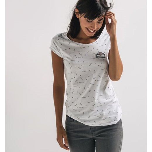 Promod T-shirt damski promod-pl brazowy abstrakcja