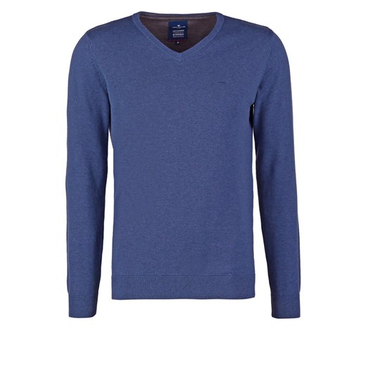 Tom Tailor Sweter indigo blue zalando niebieski abstrakcyjne wzory