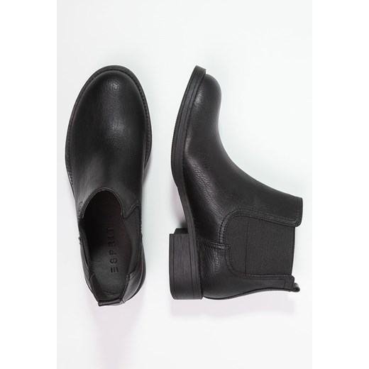 Esprit CEZANNE Ankle boot black zalando szary bez wzorów/nadruków