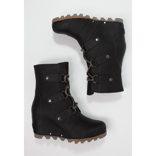 Sorel JOAN OF ARCTIC Botki na koturnie black zalando czarny bez wzorów/nadruków
