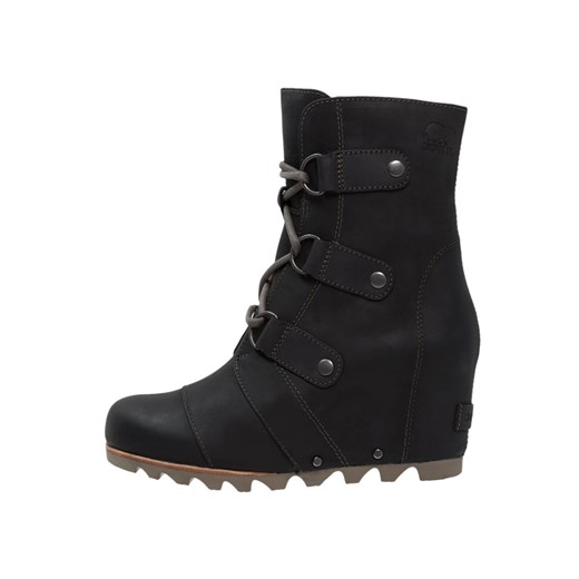 Sorel JOAN OF ARCTIC Botki na koturnie black zalando czarny abstrakcyjne wzory