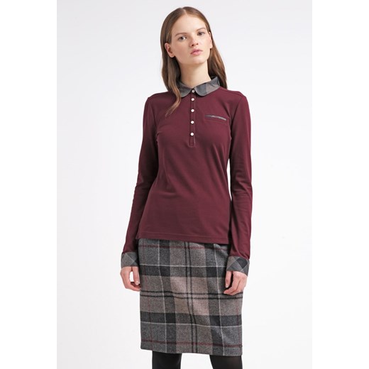 Barbour GILSLAND Koszulka polo bordeaux zalando czerwony Bluzki z długim rękawem