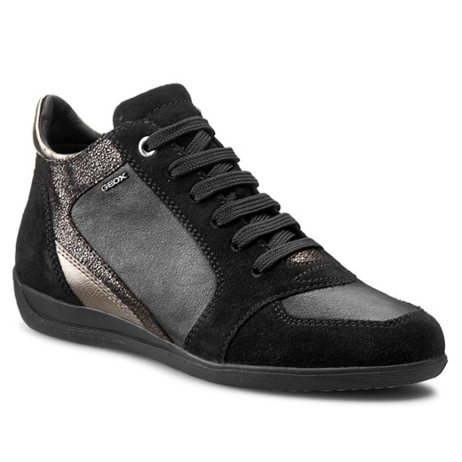 Sneakersy GEOX - D Myria B D5268B 02243 C9999 Czarny eobuwie-pl czarny jesień