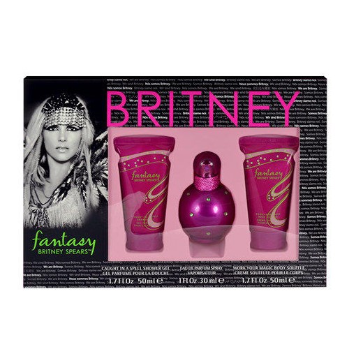 Britney Spears Fantasy W Zestaw perfum Edp 30ml + 50ml Żel pod prysznic + 50ml Krem do ciała e-glamour czerwony 
