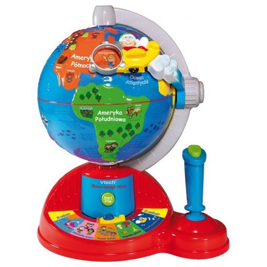 Vtech, Globus małego pilota, zabawka interaktywna - Darmowa dostawa do salonów empik! smyk-com pomaranczowy