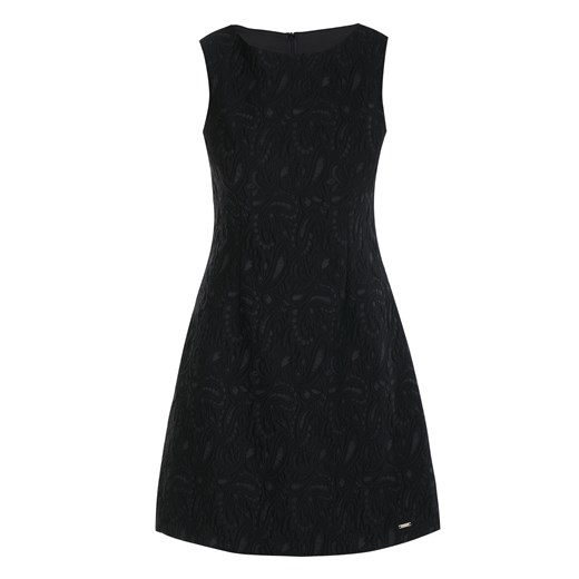 Sukienka z tłoczonym wzorem e-monnari czarny boho