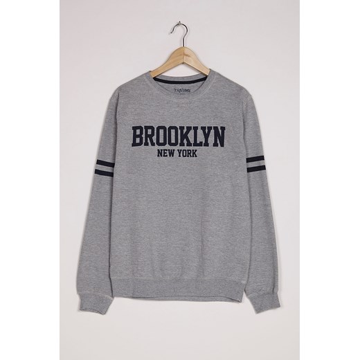 Brooklyn sweatshirt terranova szary kaptur