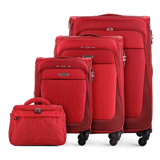 56-3-48Z-3 Komplet walizek na kółkach wittchen czerwony damskie