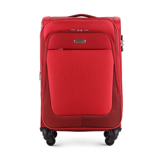 56-3-48Z-3 Komplet walizek na kółkach wittchen czerwony na kółkach