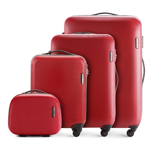 56-3-61Z-30 Komplet walizek na kółkach wittchen czerwony na kółkach
