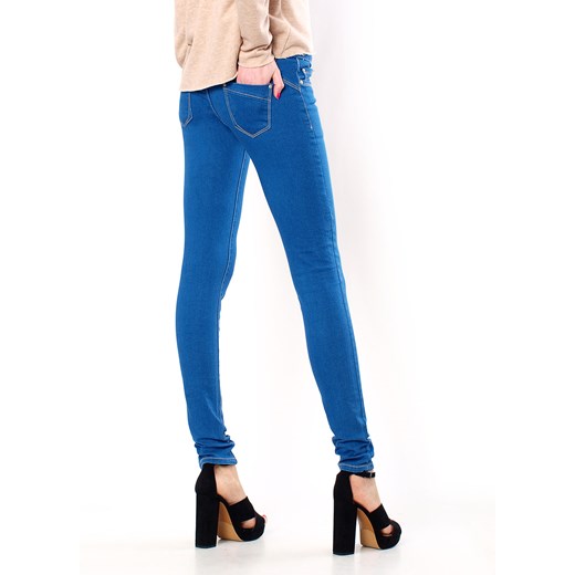 Jeansowe, niebieski rurki zoio-pl niebieski jeans