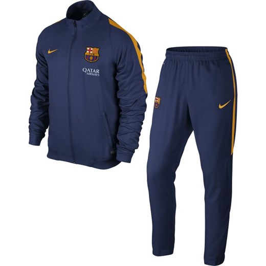 Dres reprezentacyjny Nike FC Barcelona Revolution Sideline Woven M 686643-424 hurtowniasportowa-net granatowy dresówka