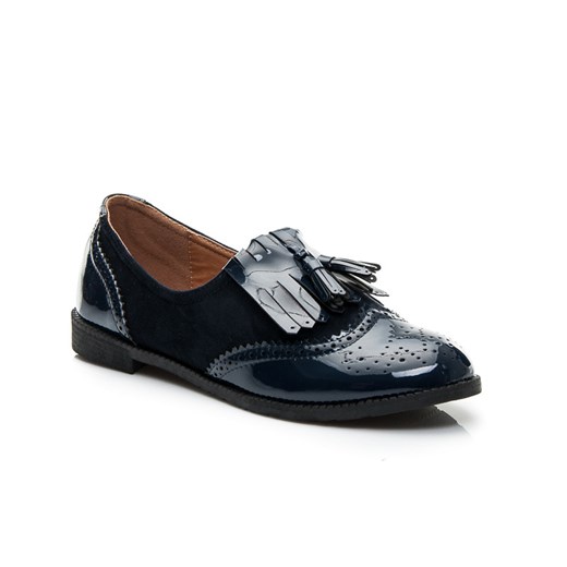 BUTY RETRO Z FRĘDZLAMI czasnabuty-pl czarny wiosna