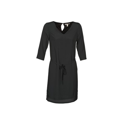 Esprit  Sukienki krótkie structured chif  Esprit spartoo czarny bez wzorów