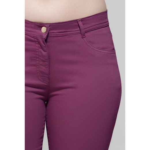 Dopasowane spodnie jagodowy kolor 20inlove-pl fioletowy klasyczny
