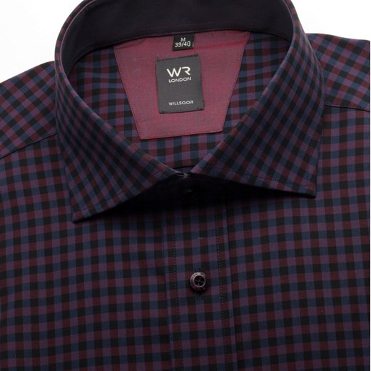 Koszula WR London (wzrost 188/194) taliowana willsoor-sklep-internetowy czarny kratka