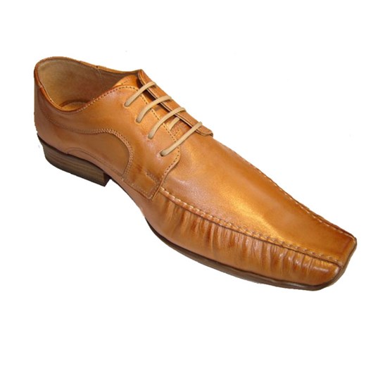 KENT 041M JASNY BRĄZ - Eleganckie, skórzane buty męskie - WYPRZEDAŻ sklep-obuwniczy-kent brazowy abstrakcyjne wzory
