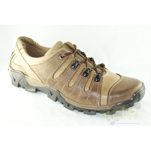 KENT 123 BRĄZOWE - Skórzane buty w najmodniejszym brązowym kolorze sklep-obuwniczy-kent szary noga