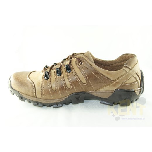 KENT 123 BRĄZOWE - Skórzane buty w najmodniejszym brązowym kolorze sklep-obuwniczy-kent szary skóra