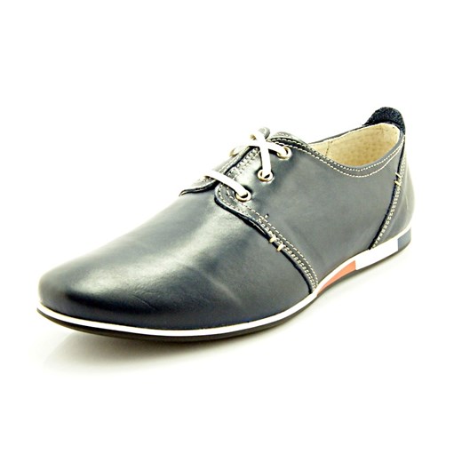 KENT 209F NIEBIESKIE - Męskie wygodne buty ze skóry sklep-obuwniczy-kent szary miękkie