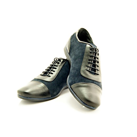 KENT 262 CZARNY-GRANAT - Stylowe buty męskie casual ze skóry sklep-obuwniczy-kent zielony klasyczny