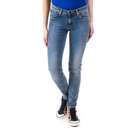 Jeansy Lee Scarlett Regular Waist Skinny Blue Pepper be-jeans niebieski casual