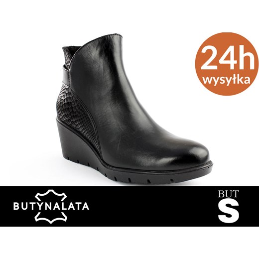 Botki But-S Y208 czarny butynalata-pl czarny elegancki