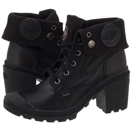 Buty Palladium Baggy Heel Leather (PA30-a) butsklep-pl czarny Botki skórzane
