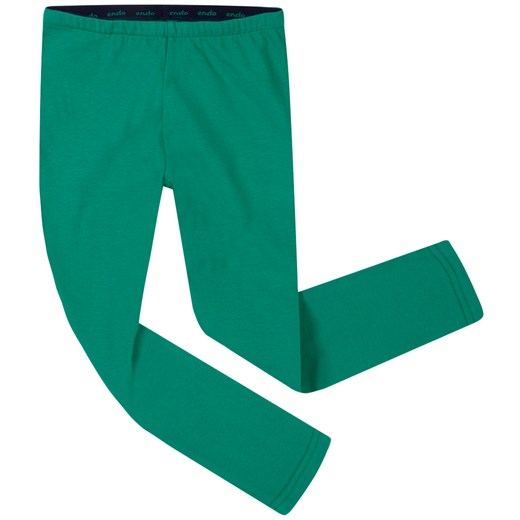 Długie legginsy dla dziewczynki endo zielony bawełna