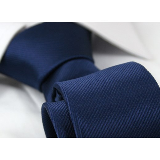 Jednokolorowy krawat - śledzik Angelo di Monti KRADM0908 jegoszafa-pl granatowy elegancki