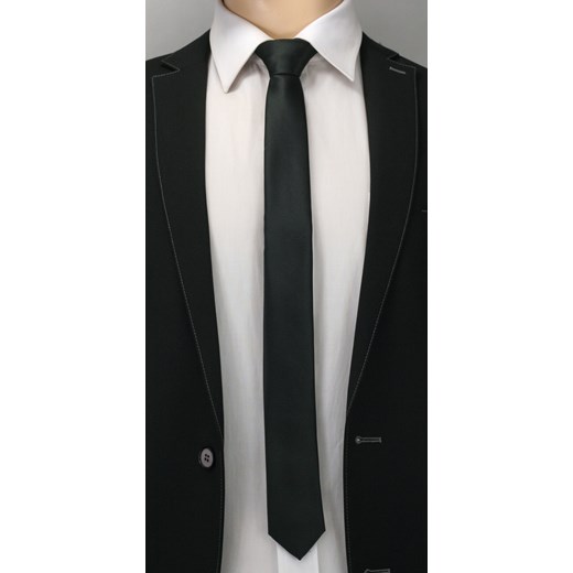 Jednokolorowy krawat - śledzik Angelo di Monti KRADM0902 jegoszafa-pl szary lato