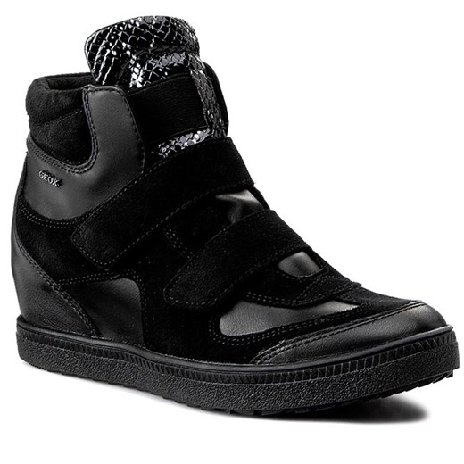 Sneakersy GEOX - D Amaranth H. B D52S9B 022BC C9999  Czarny eobuwie-pl czarny jesień