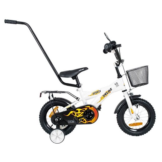 Rower BMX Veloz biały 12 cali pinkibaby-pl bialy młodzieżowy