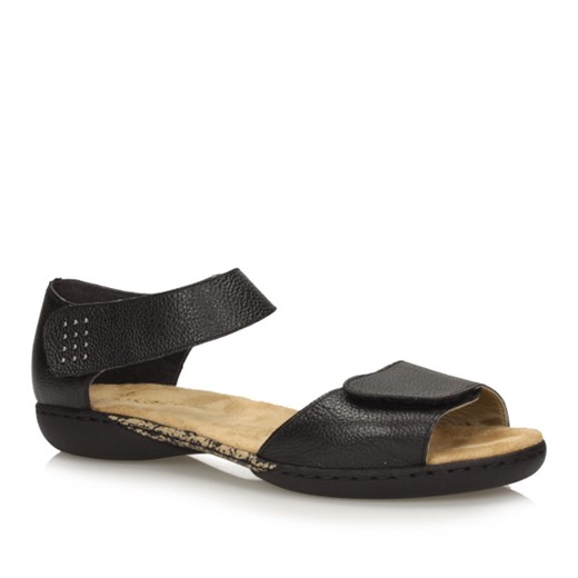 Sandały Rieker V1669-00 obuwie-lizuraj-pl czarny bez wzorów
