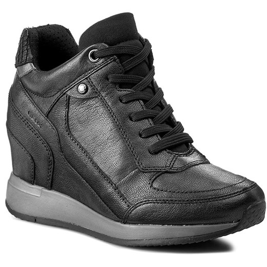Sneakersy GEOX - D Nydame A D540QA 00081 C9999  Czarny eobuwie-pl szary jesień