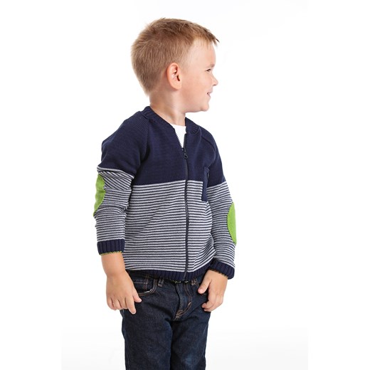 Sweter Kaj & Kaja - rozmiary do 122cm kids-showroom-pl niebieski rękawy