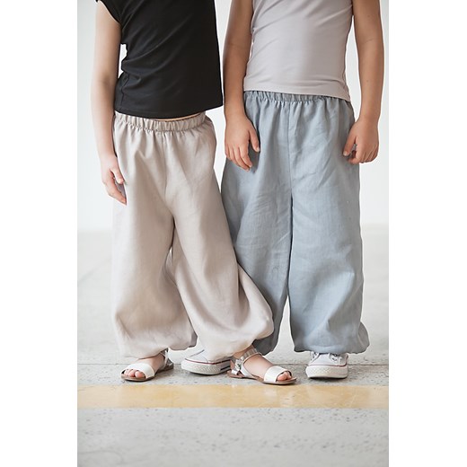 LNIANE SZARAWARY kids-showroom-pl szary len
