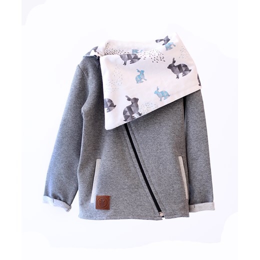 Bluza BUNNY grey zip kids-showroom-pl szary bawełna