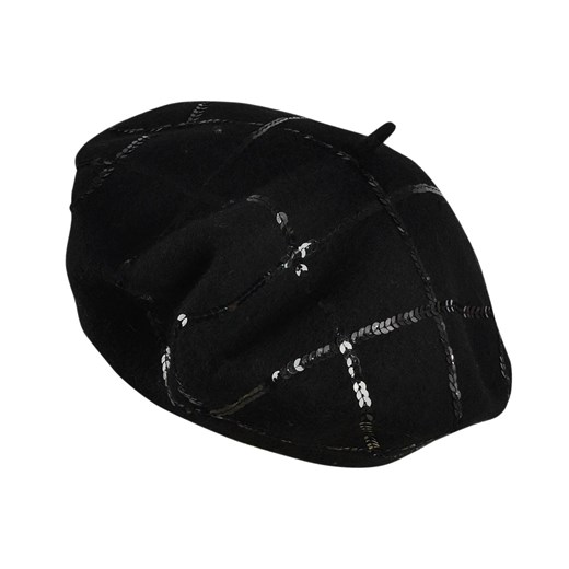 Filcowany beret z cekinami szaleo czarny