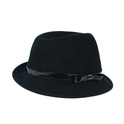 Asymetryczny kapelusz filcowy szaleo czarny lato