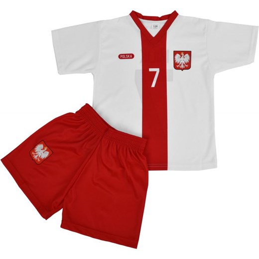 Komplet piłkarski Reda Polska Milik 7 Junior biało-czerwony hurtowniasportowa-net czerwony duży