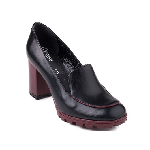 0125P-001-006 Marco Shoes półbuty czarne + bordo milandi-pl czarny jesień