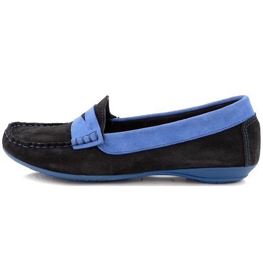 Mokasyny damskie Filipe Shoes 6912 ca marin/azul 2051-063 zebra-buty-pl niebieski jesień