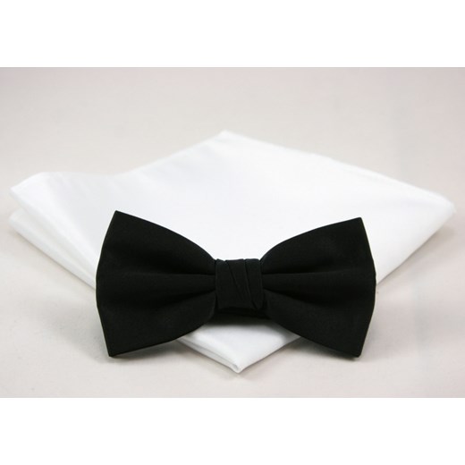 Stylowa mucha + poszetka - Chattier MUCH0110 jegoszafa-pl czarny jesień