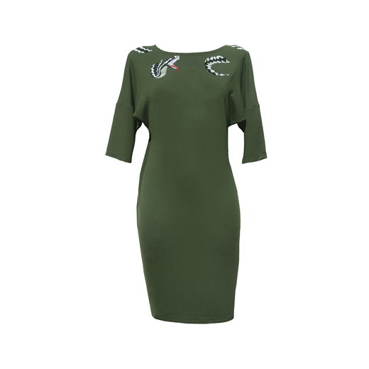 Sukienka zielony wąż showroom-pl szary mini