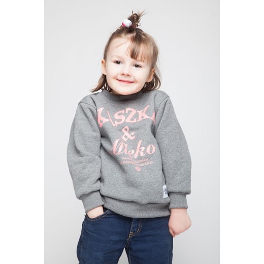 'Kaszka & Mleko' - Bluza Kids BK - Szara diamante szary