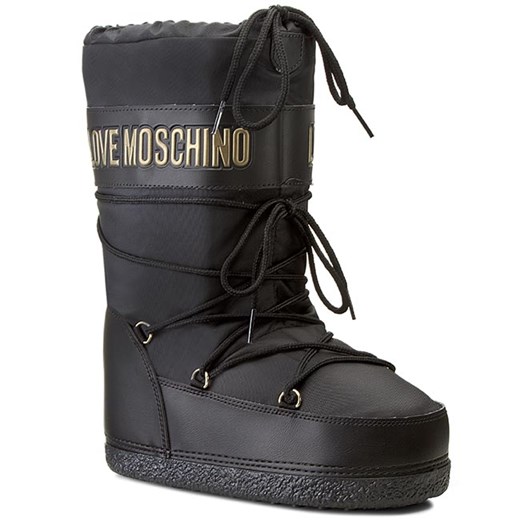 Śniegowce LOVE MOSCHINO - JA24192G00JO0000 Nero eobuwie-pl szary płaska podeszwa