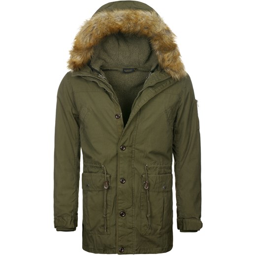 GLO-STORY 9987 KURTKA MĘSKA ZIMOWA ZIELONA  - zielony ozonee-pl zielony Kurtki męskie zimowe