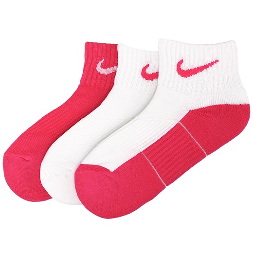 NIKE Skarpetki Nike 3-pack - Wielokolorowe Bawełniane Skarpetki Dziecięce - SX4722 92 mivo czerwony bawełna